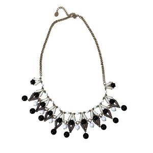 Icing Choker Style Nekalce Black Brown and Cream Beacs Adjustable Chain
